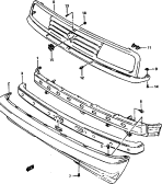 133 - FRONT BUMPER AND GRILLE (2DR)