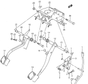 133 - PEDAL AND PEDAL BRACKET (MT)