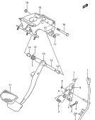 134 - PEDAL AND PEDAL BRACKET (AT)