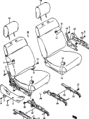 234 - FRONT SEAT (4DR:89, 90, 91 MODEL)