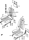 102 - FRONT SEAT (SJ410K : '82/'83 MODEL)