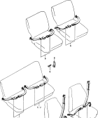 181 - SEAT BELT (O, Q, W, V:WEBBING/WIRE BUCKLE TYPE)