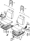 167 - FRONT SEAT (V:TX:RH/LH,W/SLIDE,E18, E22, E25, E34, E39, E54)