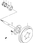 109 - REAR AXLE AND BRAKE DRUM