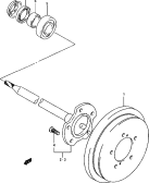 110 - REAR AXLE AND BRAKE DRUM