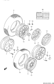 180 - ROAD WHEEL / TIRE (SY413,SY416:3DR,4DR)