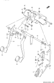 197 - PEDAL AND PEDAL BRACKET (LHD:MT:2WD:SY413,SY416)
