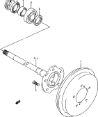 77 - A REAR AXLE AND BRAKE DRUM