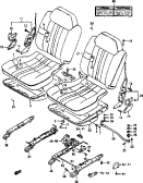 189 - REAR SEAT (90, 91 MODEL:JX,JLX:PRODUCT OF JAPAN)