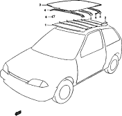 195 - HEAD LINING ROOF (3DR)