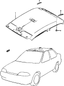 197 - HEAD LINING ROOF (4DR)