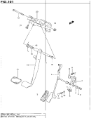 101 - PEDAL AND PEDAL BRACKET (RHD:AT)