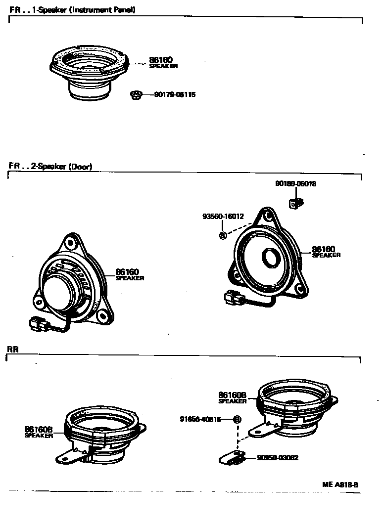 Japan, CROWN 331140, MS110-SEKFS, 86-02 SPEAKER - Catcar.info 