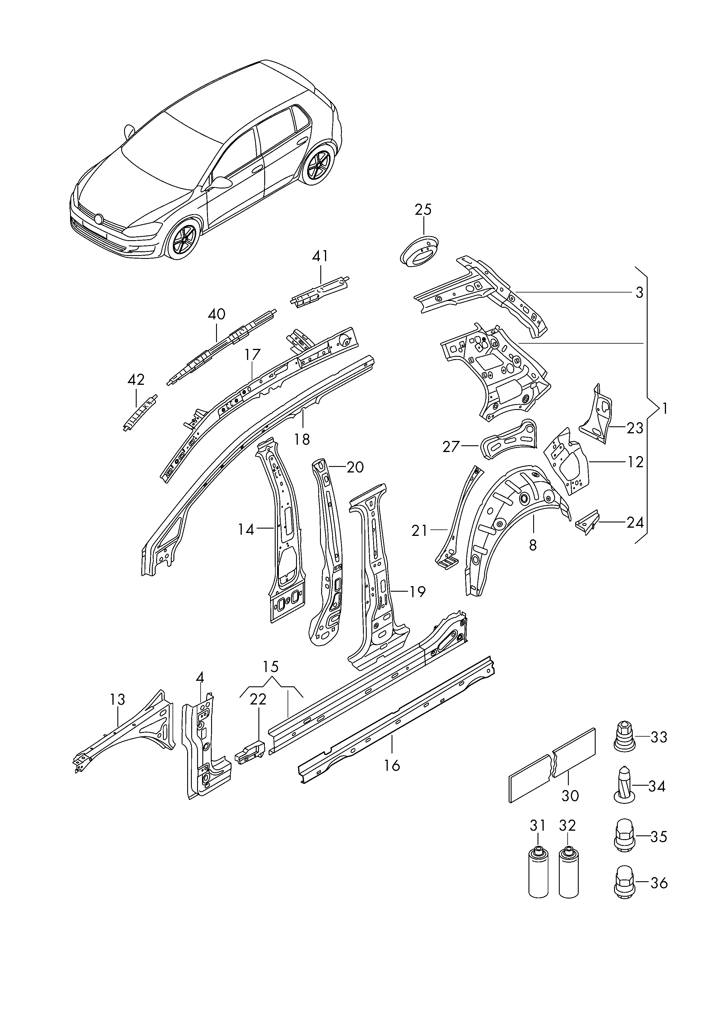 VW, e-Golf Europe, 2019, Body, 80900 - Catcar.info 