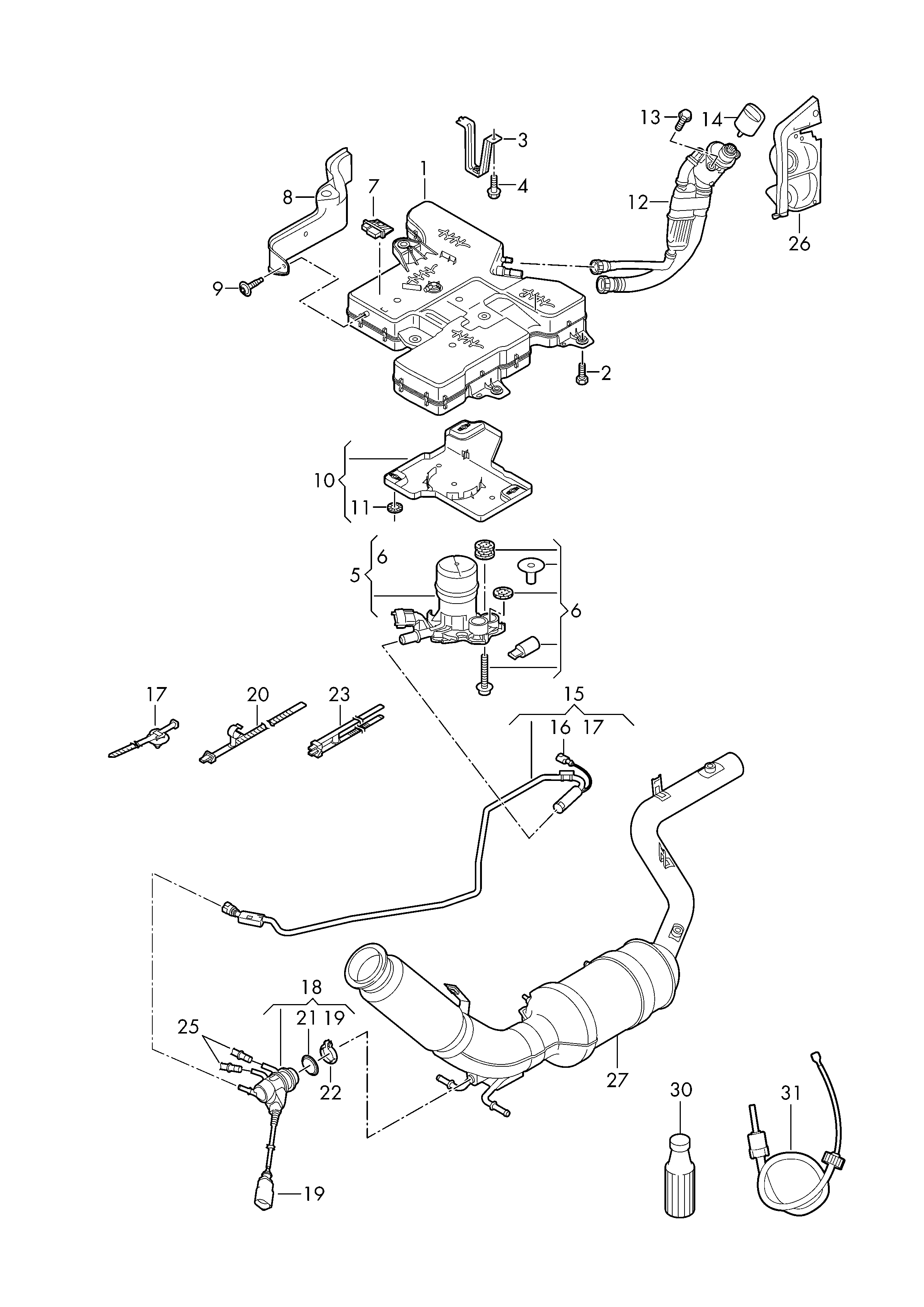 VW, Crafter Europe, 2019 (SY-J-000 001 >>), Fuel, exhaust, cooling  