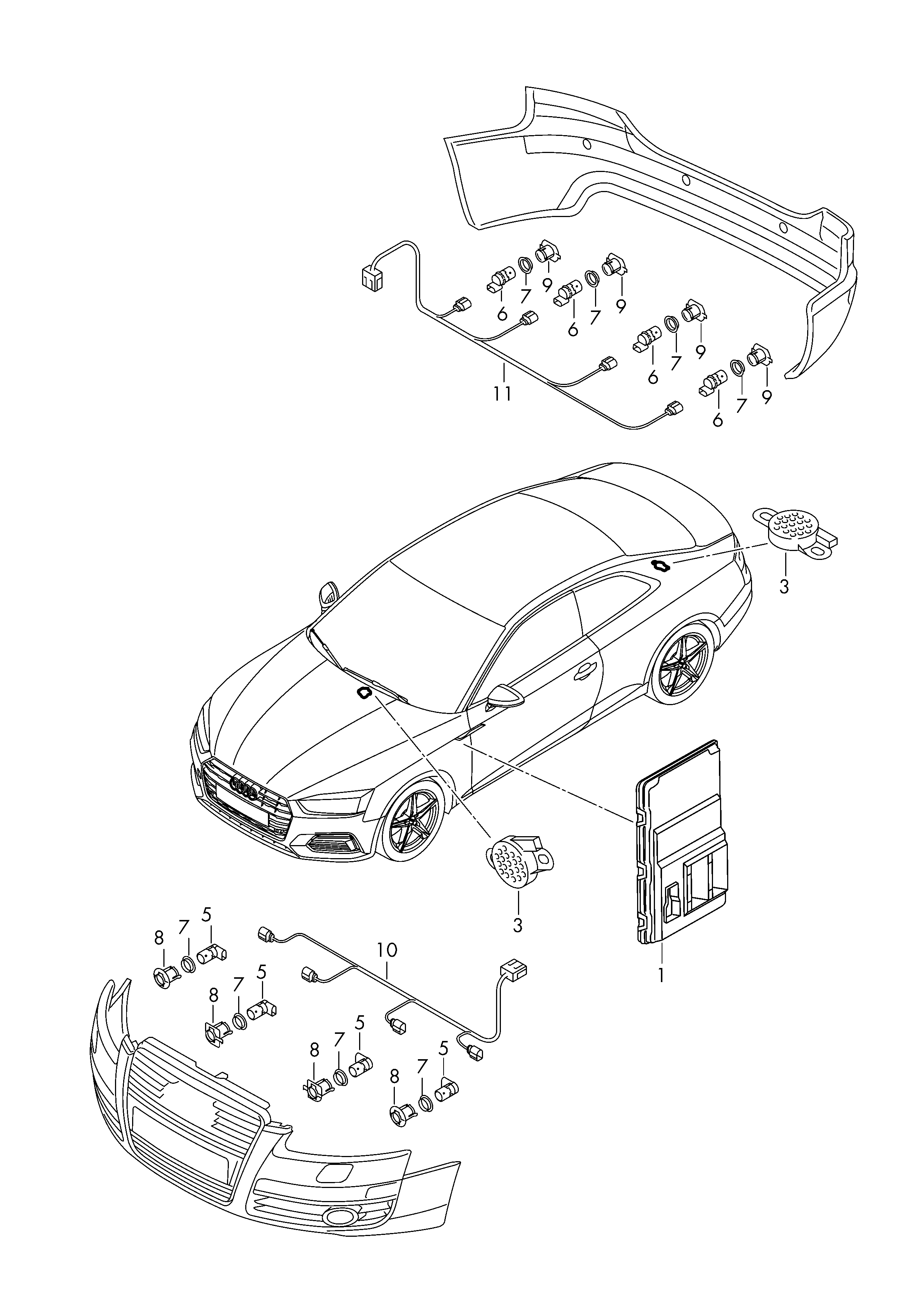 AUDI, Audi A5/S5 Coupe/Sportback Europe, 2019, Electrics, 91920  