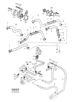 Система охлаждения двигатель и связанные части AUTO.TRANS B18EP,FP. CH 551750- , B18EP, AT4