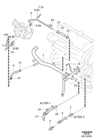 Water pipe, turbocharger water cooling  5CYL TURBO , B5204T5