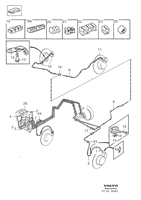Тормозные трубки с фитингами  B280. ABS 1988-. , B280F