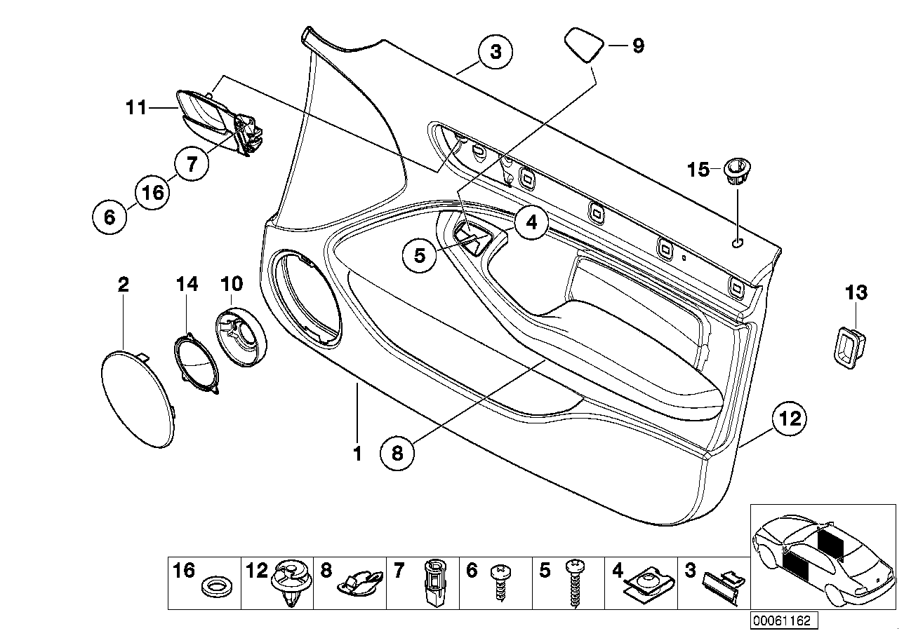 Дверная карта бмв е46