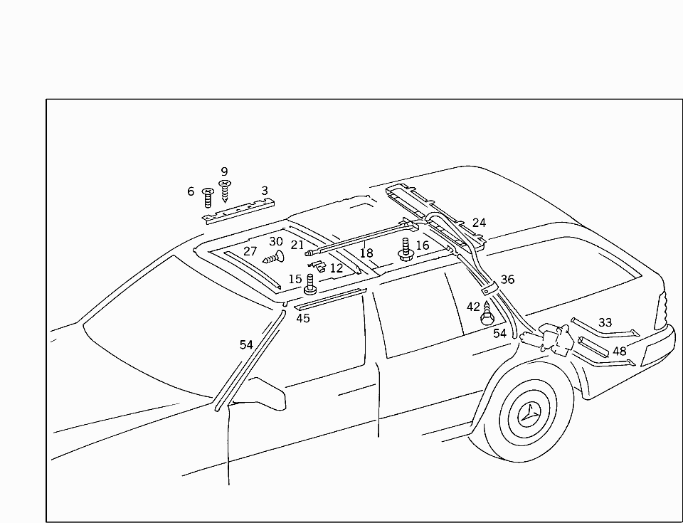 W124 плафон схема