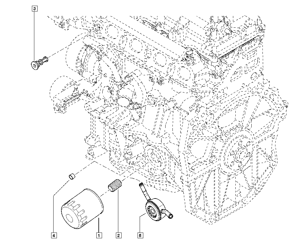 Logan Sandero II, L8JA, Manual, 10 Engine / Oil filter - Catcar.info